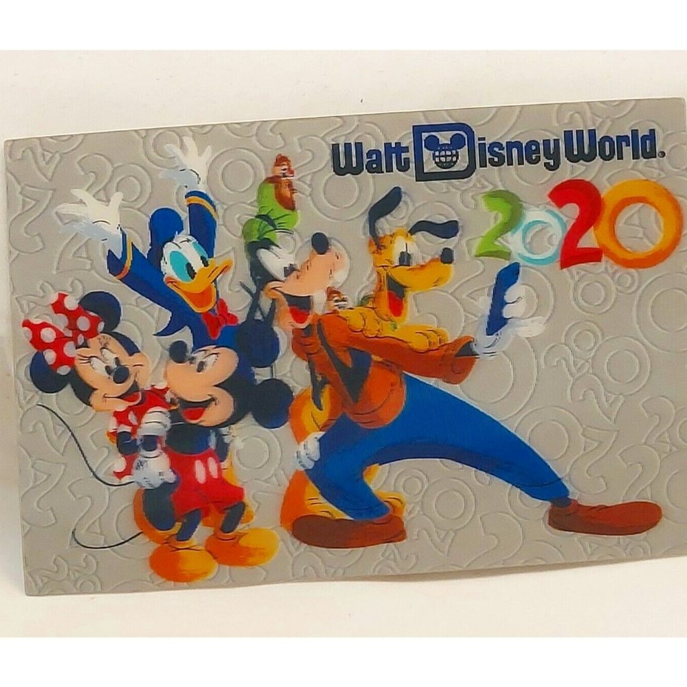 COPY - WALT DISNEY WORLD 2020 3D LENTICULAR POSTCARD MICKEY MOUSE& FRIENDS